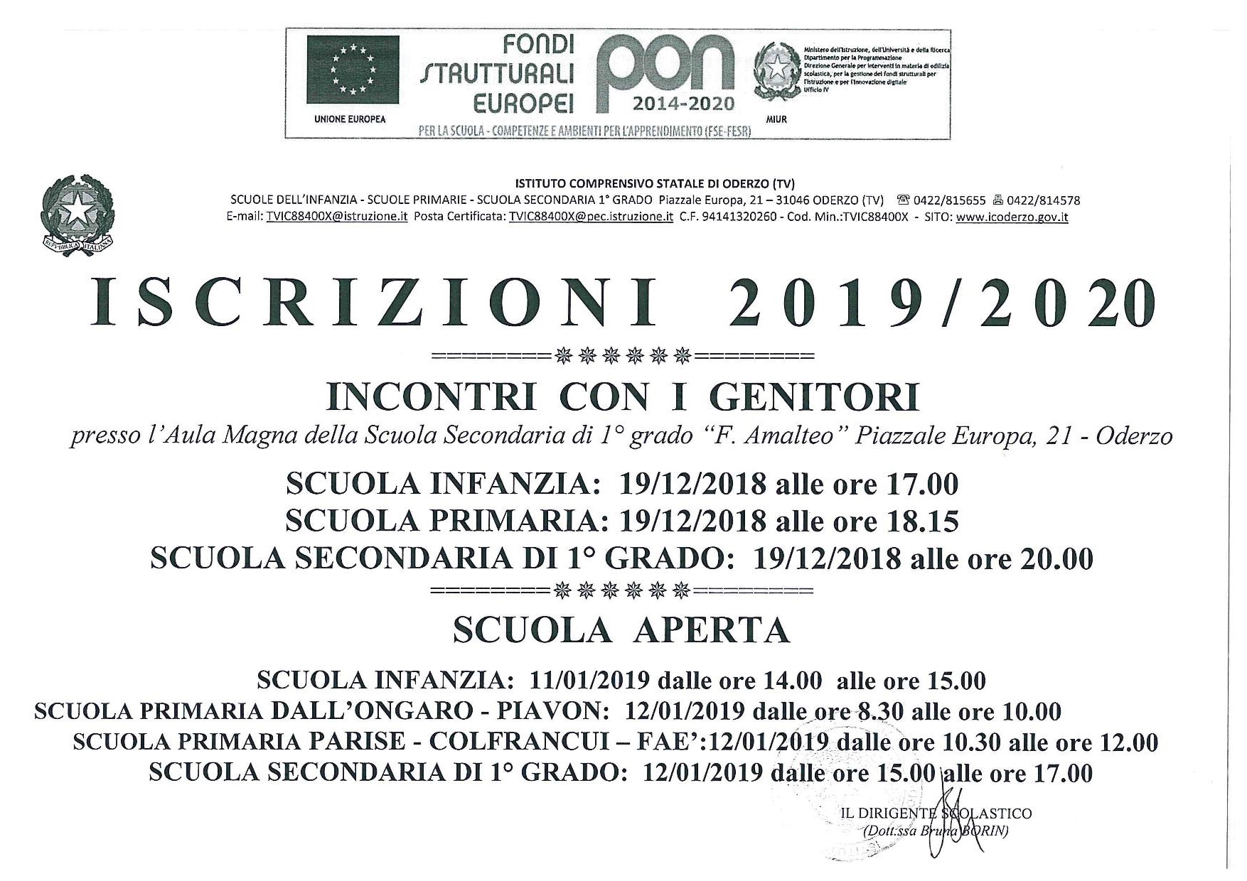 Iscrizioni 2019 2020 Scuole Aperte